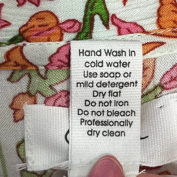 Japna Womens Floral Geometric Tiered Mini Dress Orange Pink Boho Tassel Small - Picture 6 of 7